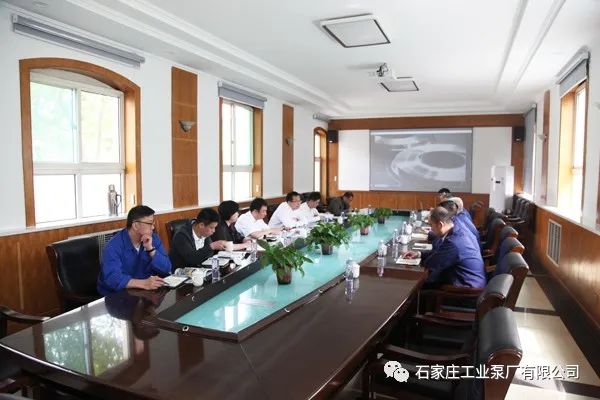 河鋼集團供應鏈領導一行到石工泵公司考察交流 河鋼集團供應鏈領導一行到石工泵公司考察交流