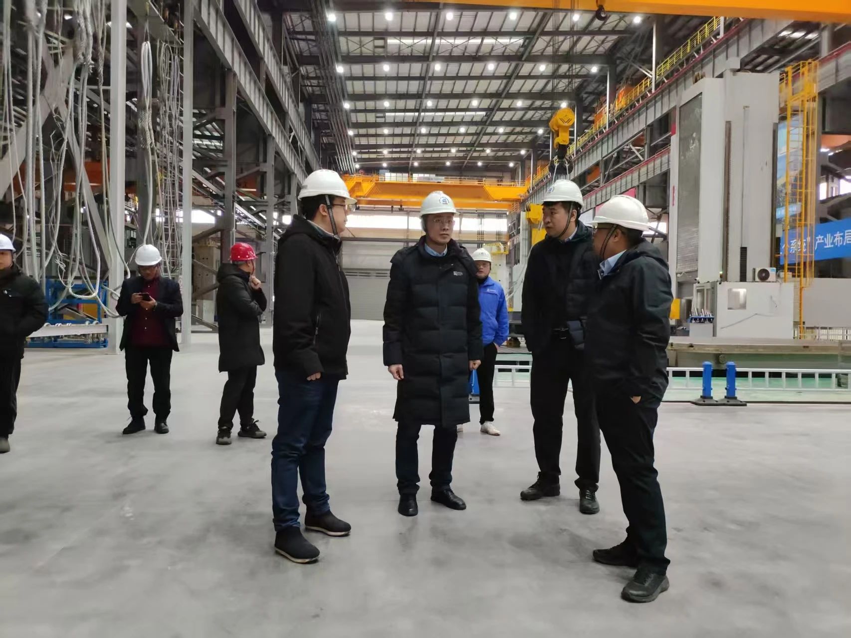 哈電電機(jī)領(lǐng)導(dǎo)調(diào)研基建現(xiàn)場(chǎng)進(jìn)度情況 哈電電機(jī)領(lǐng)導(dǎo)調(diào)研基建現(xiàn)場(chǎng)進(jìn)度情況